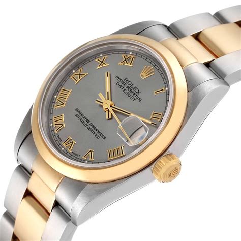rolex ladies datejust midsize gold steel